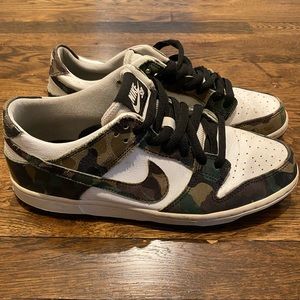 nike dunk sb low camo legion green